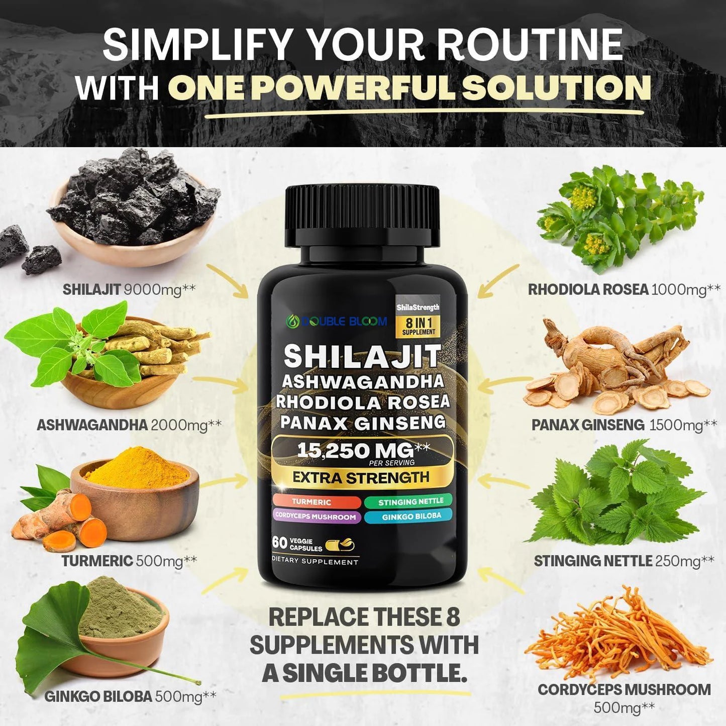 Capsules Shilajit pur de l'Himalaya