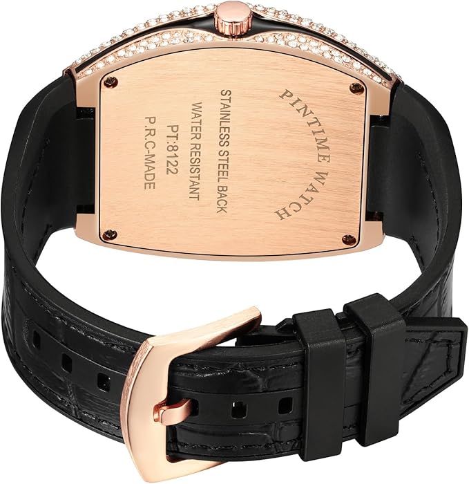 Montre de luxe ornée de strass pour hommes